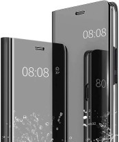 Калъф тефтер огледален CLEAR VIEW за Samsung Galaxy S22 5G S901 черен